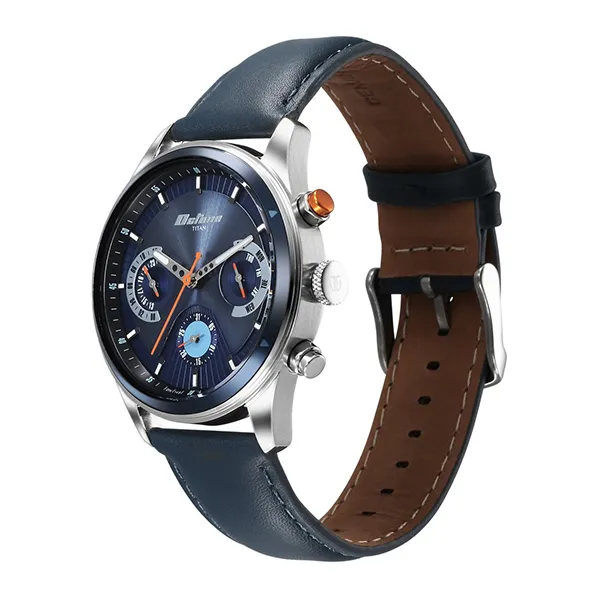 Đồng Hồ Nam Titan Octane Quartz Multifunction Blue Dial Watch 1805KL01 Màu Xanh Blue
