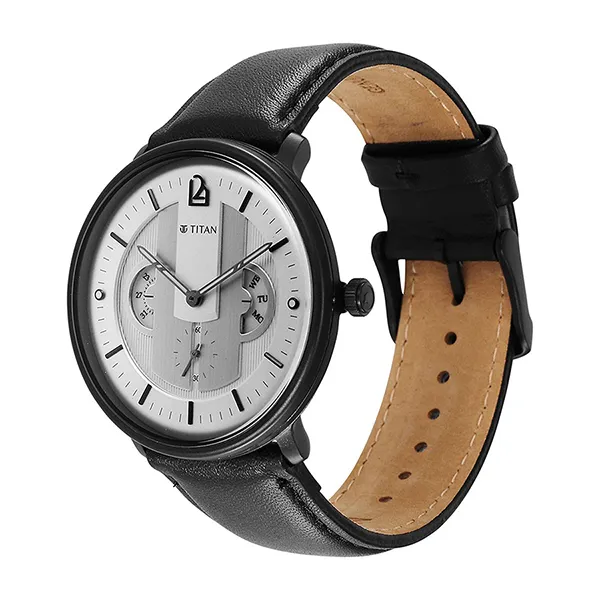 Đồng Hồ Nam Titan Quartet Quartz Watch 1882NL01 Màu Đen - Bạc