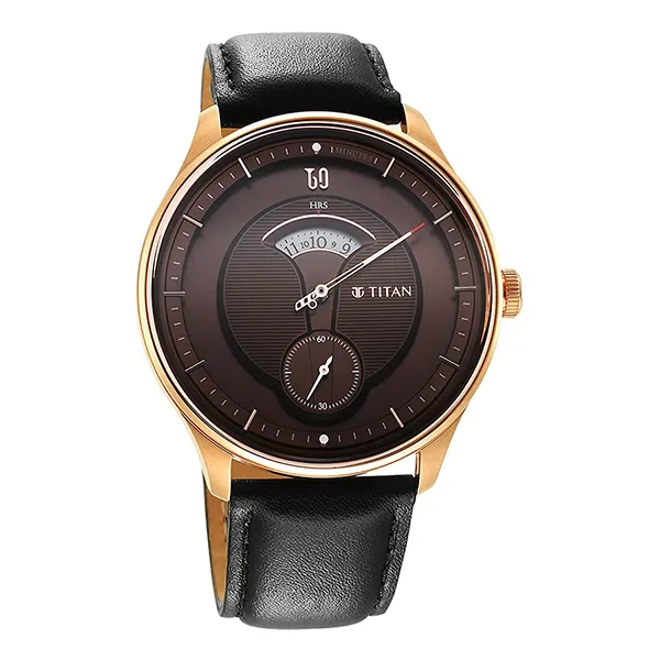 Đồng Hồ Nam Titan Quartet Quartz Watch 1890WL01 Màu Đen - Nâu