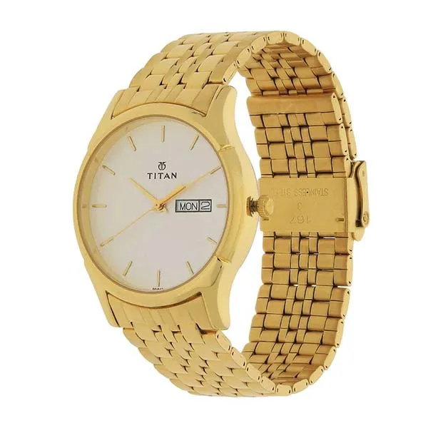 Đồng Hồ Nam Titan Quartz Analog Watch1636YM01 Màu Vàng Gold