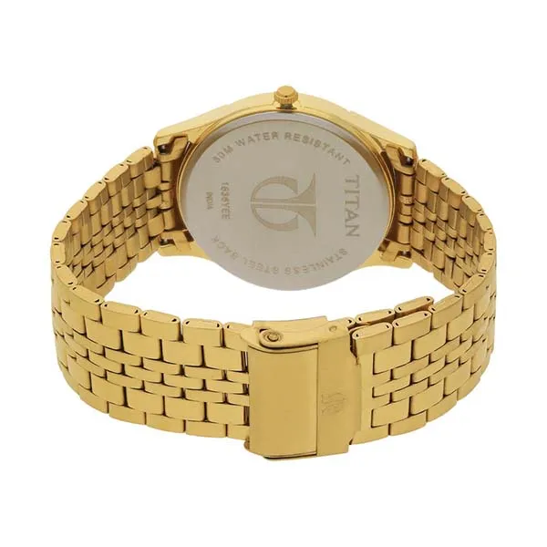 Đồng Hồ Nam Titan Quartz Analog Watch1636YM01 Màu Vàng Gold