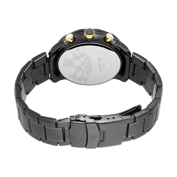 Đồng Hồ Nam Titan Quartz Multifunction Black Dial Metal Strap Watch 1789KM02 Màu Đen