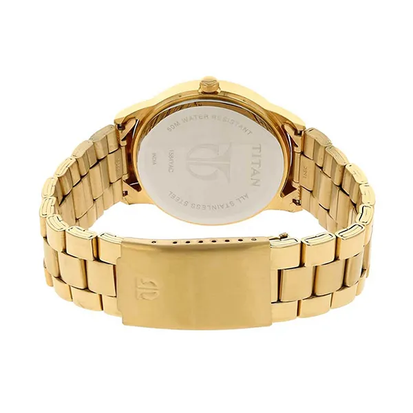 Đồng Hồ Nam Titan Regalia Metal Strap Watch 1584YM02 Màu Vàng