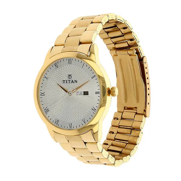 Đồng Hồ Nam Titan Regalia Metal Strap Watch 1584YM02 Màu Vàng
