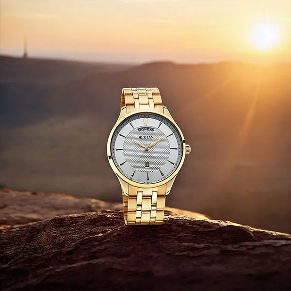 Đồng Hồ Nam Titan Regalia Opulent 90127YM01 Màu Vàng