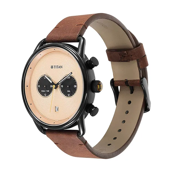 Đồng Hồ Nam Titan Retro Quartz Watch 1860NL01 Màu Be