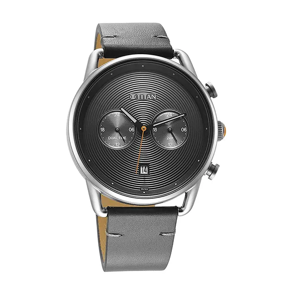 Đồng Hồ Nam Titan Retro Quartz Watch 1860SL02 Màu Xám