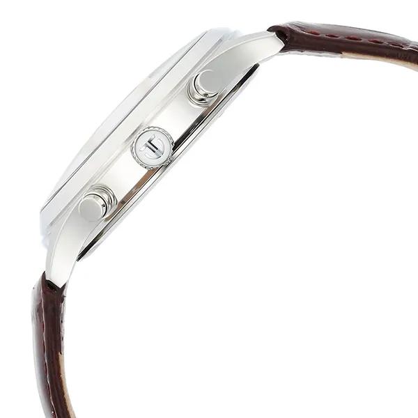 Đồng Hồ Nam Titan Sapphire Multifunction Quartz Analog With Day And Date White Dial Leather 1874SL03 Màu Nâu Bạc