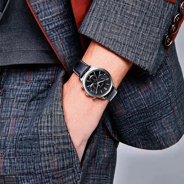 Đồng Hồ Nam Titan Stellar Quartz Watch 10012SL01 Màu Đen