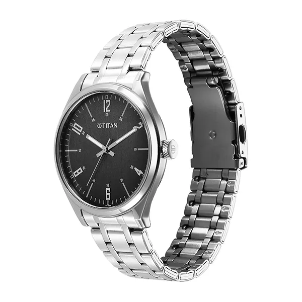 Đồng Hồ Nam Titan Wrist Wit Quartz Watch 1802SM10 Màu Bạc Xám