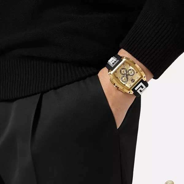 Đồng Hồ Nam Versace Dominus Chronograph VE6H00223 Màu Đen Vàng