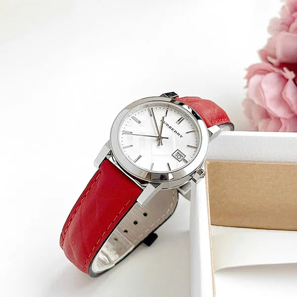 Đồng Hồ Nữ Burberry The Classic Round Red Watch BU9152 Màu Đỏ Bạc - Đồng hồ - Vua Hàng Hiệu