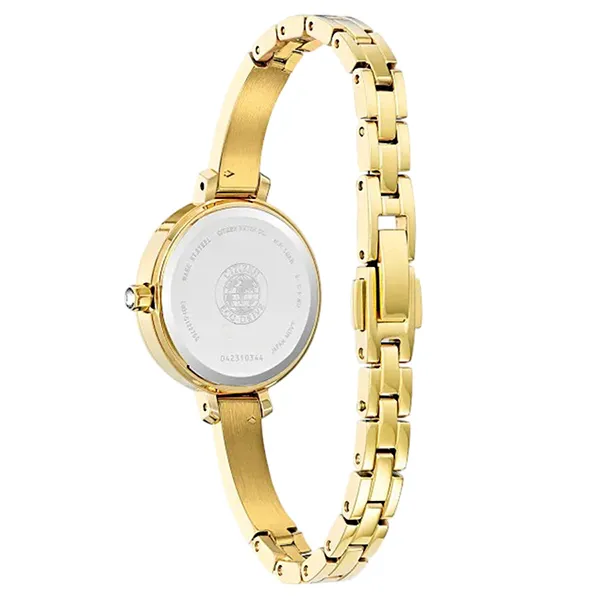 Đồng Hồ Nữ Citizen Quartz Watch Eco-Drive Silhouette Crystal EM0862-56D Màu Vàng Gold