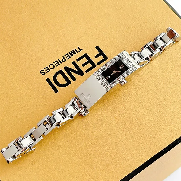 Đồng Hồ Nữ Fendi 3300L Diamond Watch Quartz Màu Bạc Đen D-PA - Đồng hồ - Vua Hàng Hiệu