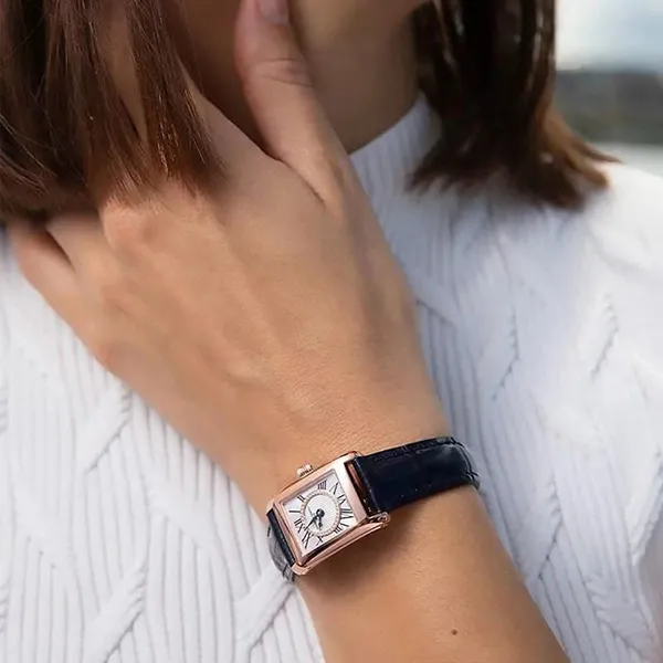 Đồng Hồ Nữ Frederique Constant Classics Carree Ladies FC-200MCDC14 Màu Đen Trắng