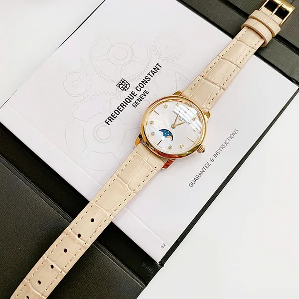 Đồng Hồ Nữ Frederique Constant Slimline FC-206MPWD1S5 Màu Be Vàng - Đồng hồ - Vua Hàng Hiệu