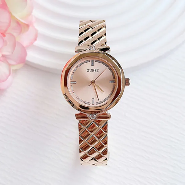 Đồng Hồ Nữ Guess Ladies Rose Gold Tone Analog Watch GW0613L3 Màu Vàng Hồng