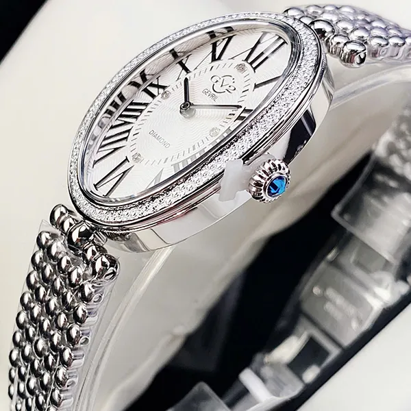 Đồng Hồ Nữ GV2 By Gevril Piazza Navona Swiss Quartz Diamond Watch 14800B Màu Bạc - Đồng hồ - Vua Hàng Hiệu