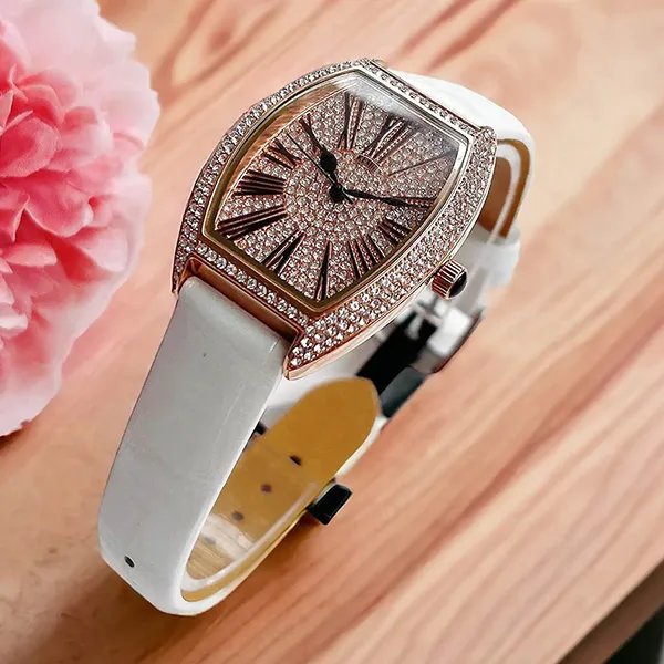 Đồng Hồ Nữ Kemil KM1912A Màu Trắng Phối Vàng Hồng