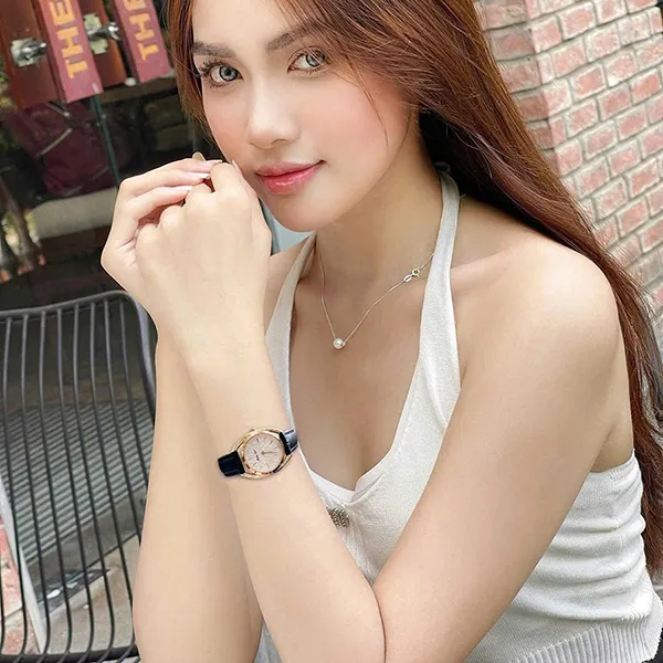 Đồng Hồ Nữ Mathey-Tissot Saphira Quartz Silver Dial Ladies Watch D933PLI Màu Đen Trắng