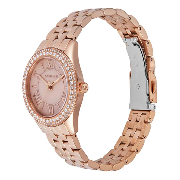 Đồng Hồ Nữ Michael Kors Harlowe Three-Hand Rose Gold-Tone Stainless Steel Watch MK4845 Màu Vàng Hồng
