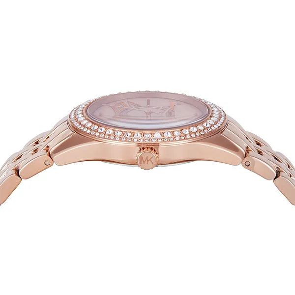 Đồng Hồ Nữ Michael Kors Harlowe Three-Hand Rose Gold-Tone Stainless Steel Watch MK4845 Màu Vàng Hồng