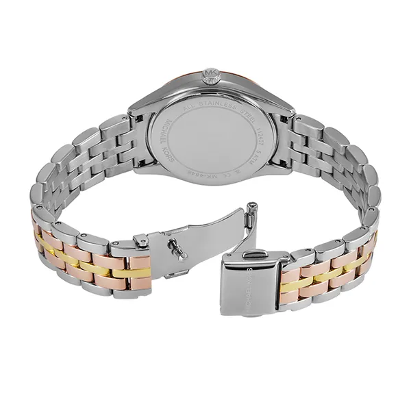 Đồng Hồ Nữ Michael Kors Harlowe Three-Hand Tri-Tone Stainless Steel Watch MK4846 Màu Vàng Phối Bạc - Đồng hồ - Vua Hàng Hiệu