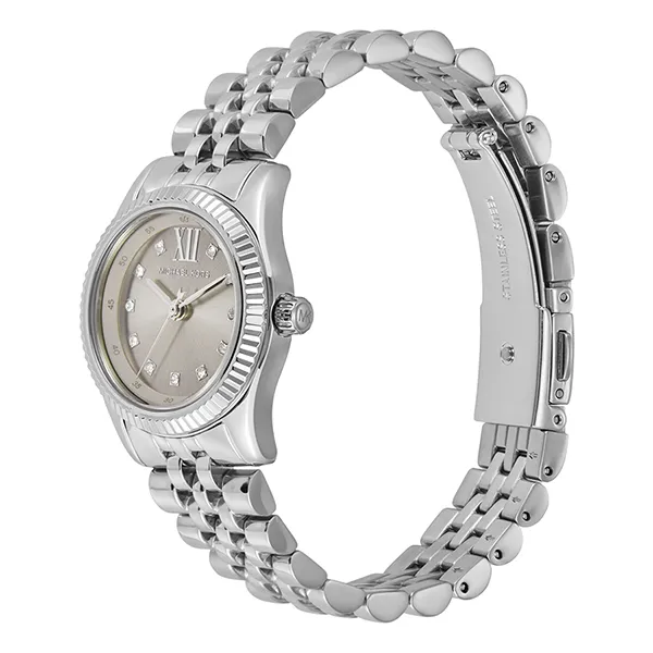 Đồng Hồ Nữ Michael Kors Lexington Three-Hand Stainless Steel Watch MK4843 Màu Bạc