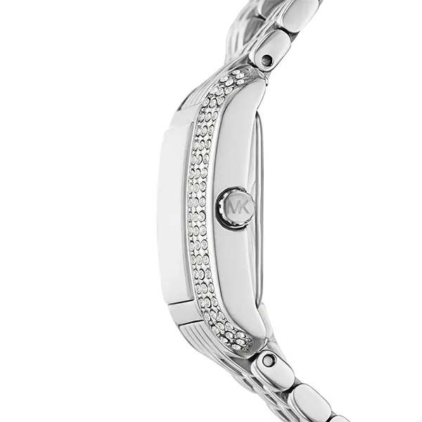 Đồng Hồ Nữ Michael Kors Petite Emery Pavé Silver-Tone Double Wrap Watch MK4834 Màu Bạc
