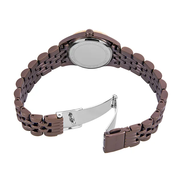 Đồng Hồ Nữ Michael Kors Quartz Watch With Stainless Steel Strap MK4844 Màu Nâu