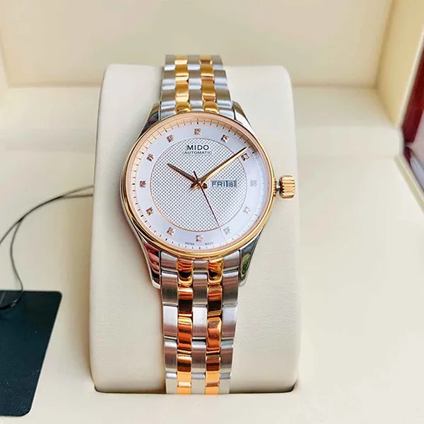 Đồng Hồ Nữ Mido Belluna Diamond M001.230.22.036.91 Màu Demi (Bạc - Vàng Hồng)