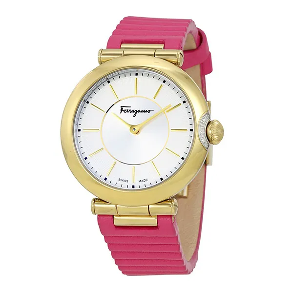 Đồng Hồ Nữ Salvatore Ferragamo Fuchsia Leather Ladies Watch FIN030015 Màu Hồng Fuchsia