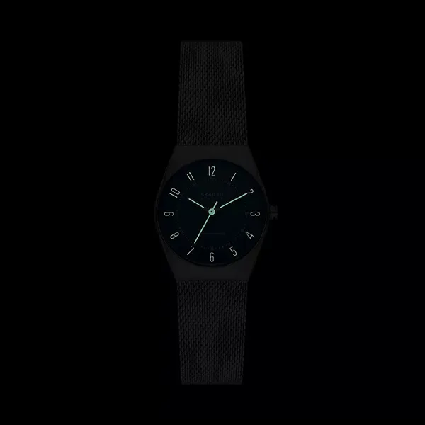 Đồng Hồ Nữ Skagen Grenen Lille Solar-Powered Stainless Steel Mesh Watch SKW3080 Màu Bạc/Xanh - Đồng hồ - Vua Hàng Hiệu