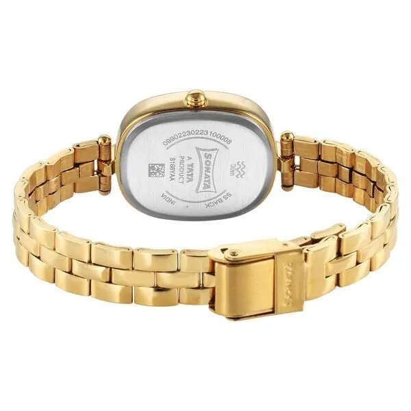 Đồng Hồ Nữ Sonata Utsav Silver Dial Watch 8168YM03 Màu Vàng - Đồng hồ - Vua Hàng Hiệu