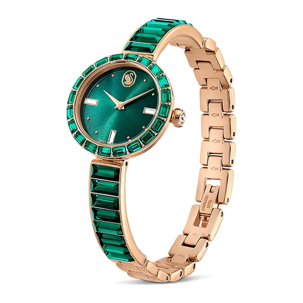 Đồng Hồ Nữ Swarovski Matrix Bangle Watch 5690808 Màu Xanh Lục