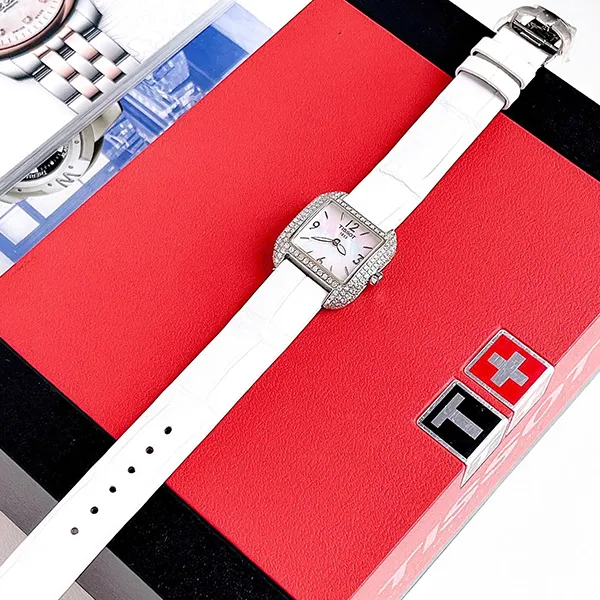Đồng Hồ Nữ Tissot 1853 T-Wave Diamond Watch Màu Trắng