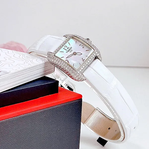Đồng Hồ Nữ Tissot 1853 T-Wave Diamond Watch Màu Trắng