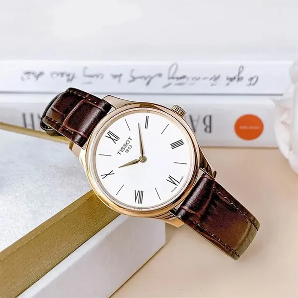 Đồng Hồ Nữ Tissot Tradition Rose Gold PVD T063.009.36.018.00 Màu Nâu Vàng Hồng - Đồng hồ - Vua Hàng Hiệu