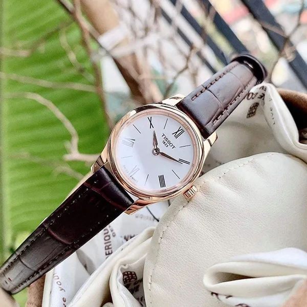 Đồng Hồ Nữ Tissot Tradition Rose Gold PVD T063.009.36.018.00 Màu Nâu Vàng Hồng - Đồng hồ - Vua Hàng Hiệu