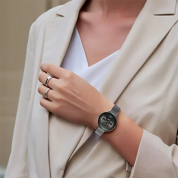 Đồng Hồ Nữ Titan Anthracite Dial Analog Watch 2651QM02 Màu Xám Chì