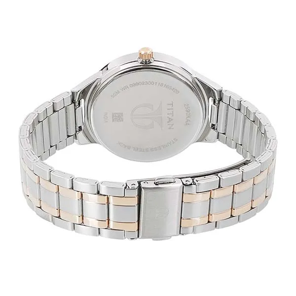 Đồng Hồ Nữ Titan Elegance Moonphase Two-Tone Watch 2590KM02 Màu Vàng/Bạc