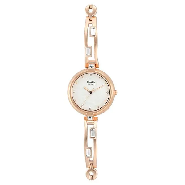 Đồng Hồ Nữ Titan I Am White Dial Women Watch 2581WM02 Màu Vàng/Trắng - Đồng hồ - Vua Hàng Hiệu