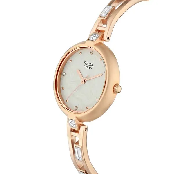 Đồng Hồ Nữ Titan I Am White Dial Women Watch 2581WM02 Màu Vàng/Trắng - Đồng hồ - Vua Hàng Hiệu