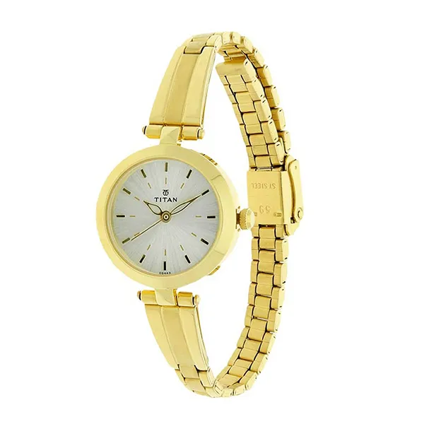 Đồng Hồ Nữ Titan Karishma Quartz Watch 2574YM01 Màu Vàng