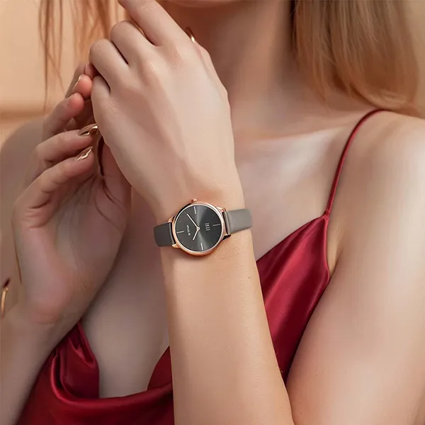 Đồng Hồ Nữ Titan Ladies Edge 2654WL01 Màu Nâu Đen