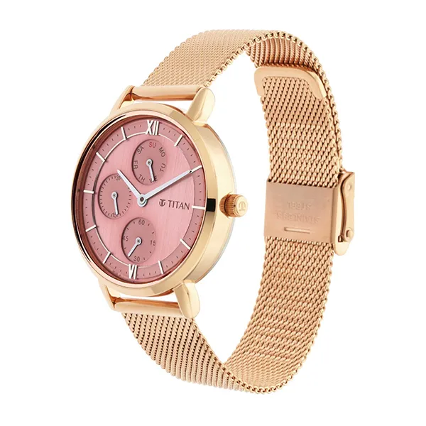 Đồng Hồ Nữ Titan Ladies Neo V Watch 2652WM01 Màu Vàng Hồng