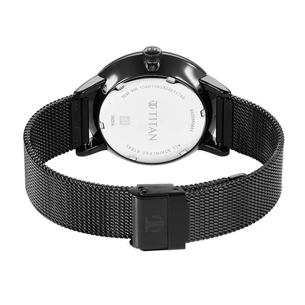 Đồng Hồ Nam Titan Modern Classics Black Dial Quartz Multifunction Stainless 94006NM01 Màu Đen Xám