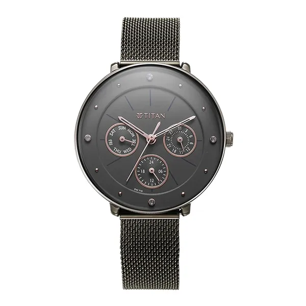 Đồng Hồ Nữ Titan Neo Grey Dial Analog Stainless Steel Strap Watch 2651QM01 Màu Xám - Đồng hồ - Vua Hàng Hiệu