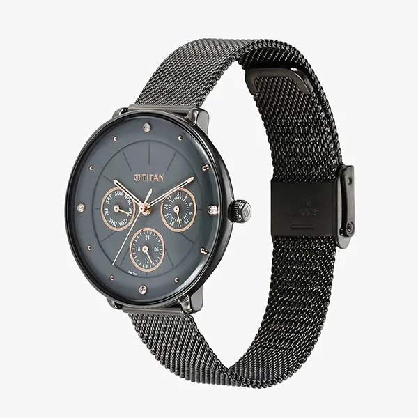 Đồng Hồ Nữ Titan Neo Grey Dial Analog Stainless Steel Strap Watch 2651QM01 Màu Xám - Đồng hồ - Vua Hàng Hiệu
