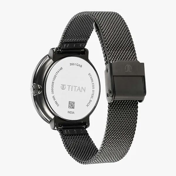 Đồng Hồ Nữ Titan Neo Grey Dial Analog Stainless Steel Strap Watch 2651QM01 Màu Xám - Đồng hồ - Vua Hàng Hiệu